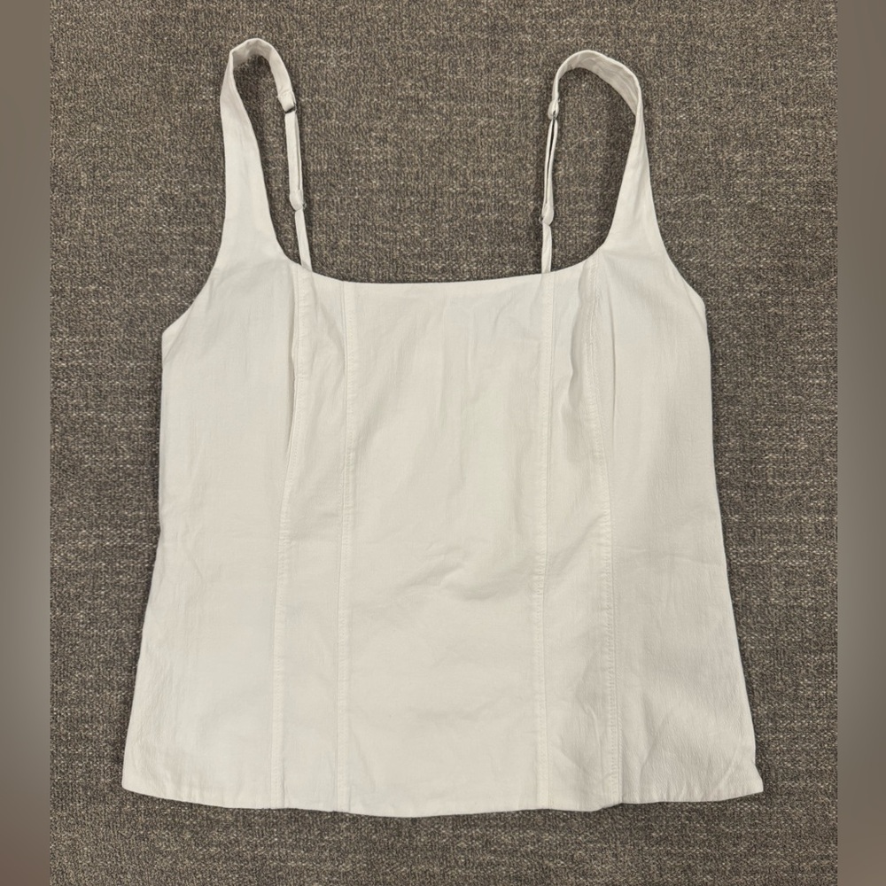 Abercrombie & Fitch White Corset Camisole Top
